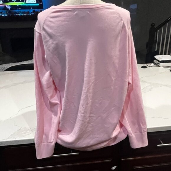 Lands' End Women's Light Pink Button-Up Cardigan 2X - Picture 3 of 6